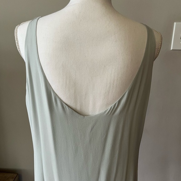 Eileen Fisher light blue 100%silk maxi tank dress size medium - Picture 5 of 10